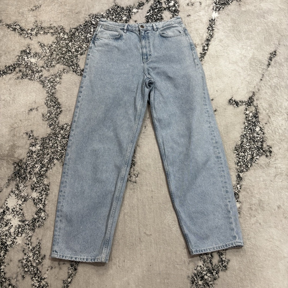 COS Jeans Womens Size 28 Blue Tapered High Rise Ankle Length Denim Light Wash